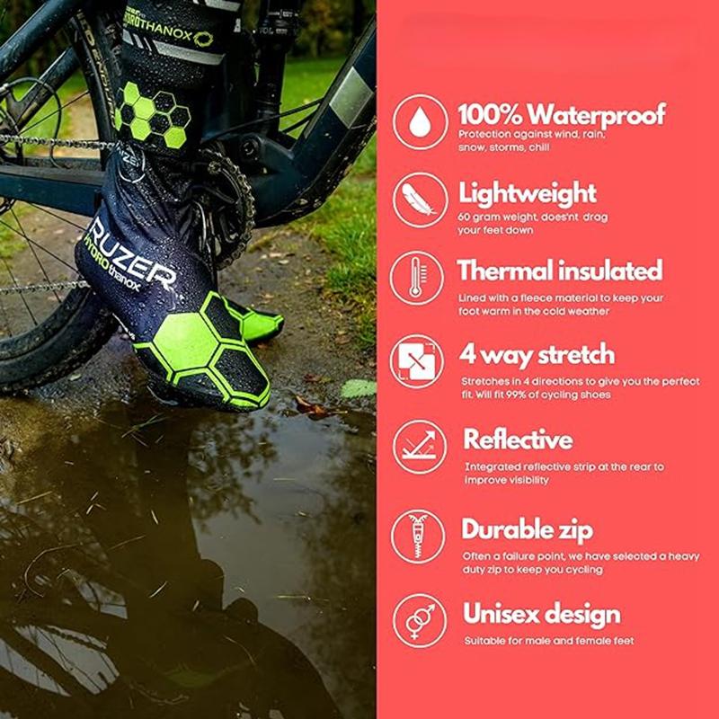 Radfahren Radfahren PU wasserdichte &Uuml;berschuhe winddichte robuste reflektierende Schuhe Schutz&uuml;berz&uuml;ge