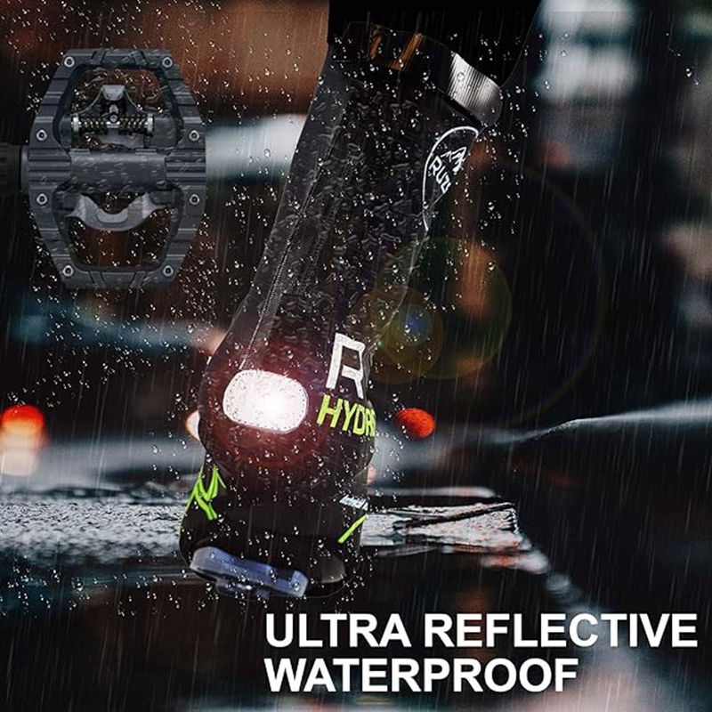 Radfahren Radfahren PU wasserdichte &Uuml;berschuhe winddichte robuste reflektierende Schuhe Schutz&uuml;berz&uuml;ge