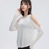Top da yoga con spalle scoperte per donna 