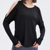 Top da yoga con spalle scoperte per donna 