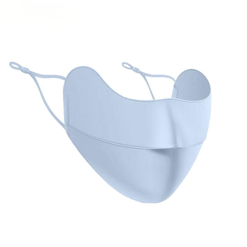 IJszijden gezichtsmasker Zonbescherming UPF 50+ An-ti UV-gezichtsmasker Ademende oogbescherming Damesmasker voor Vissen Wandelen Fietsen